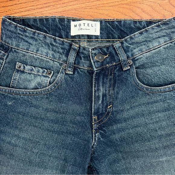 Motel Rocks Low Rise Parallel Wide Leg Jeans - Picture 7 of 10